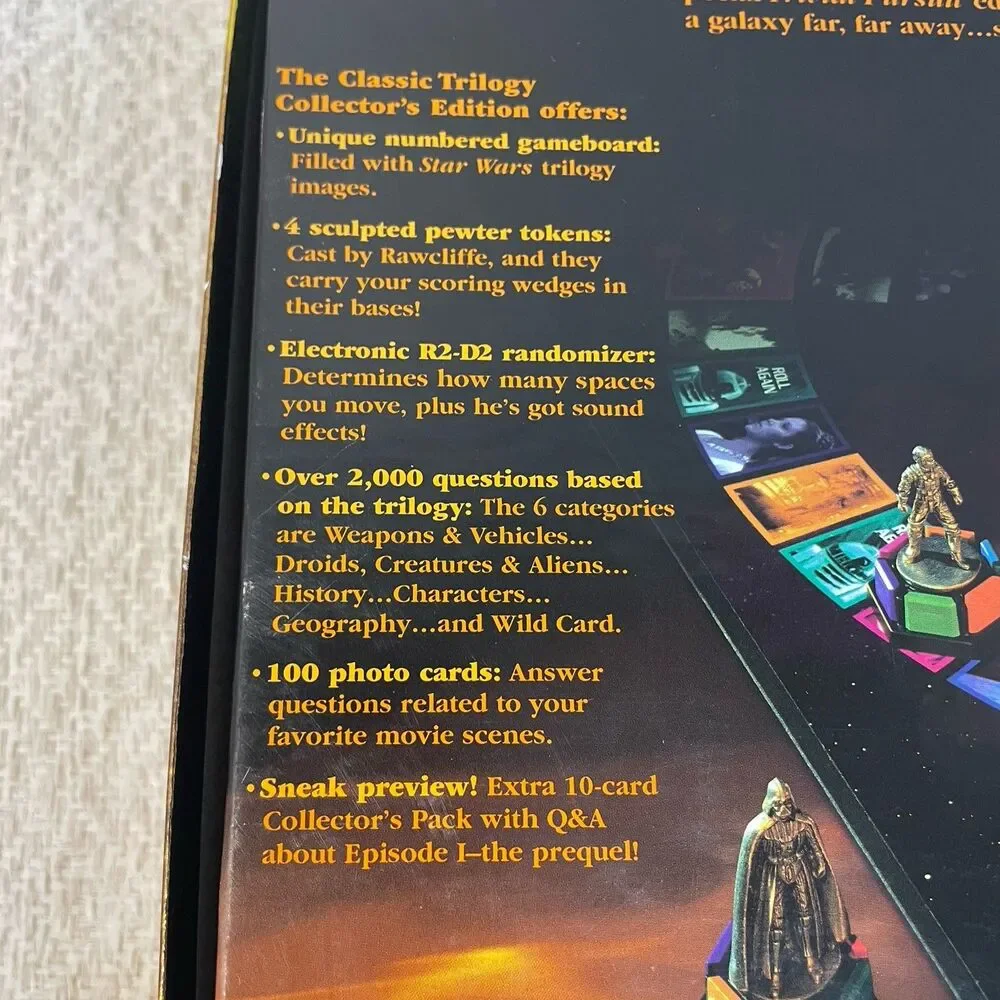 Trivial Pursuit Star Wars Classic Trilogy Collector’s Edition Game 1997 Complete